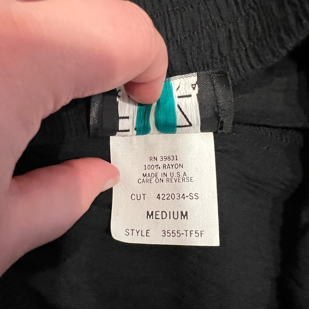 NWT Vintage Fritzi California Floral/Black Blouse (Size S)/Pants (Size M) Set - Picture 13 of 13